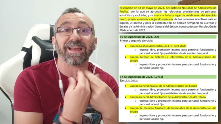 Convocatorias de Oposiciones para el 17 de septiembre