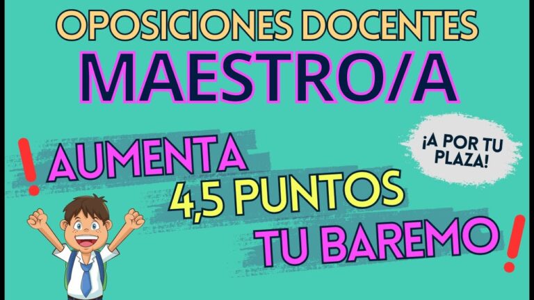 Baremos de oposiciones para maestros de primaria