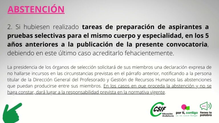 Amistad íntima: El papel del tribunal en las oposiciones