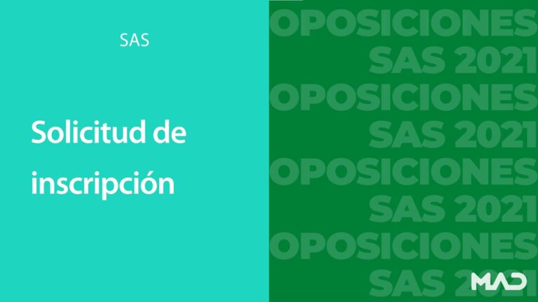 Inscripci&oacute;n Oposiciones SAS: Todo lo que necesitas saber