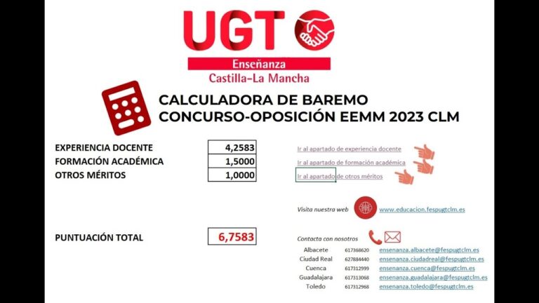 Gu&iacute;a para el Baremo de Oposiciones de Secundaria en Castilla-La Mancha