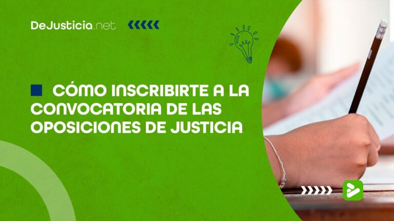 Guía para la inscripción en oposiciones de justicia