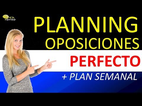 Gu&iacute;a Semanal de Estudio para Oposiciones