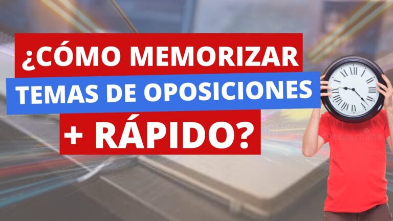 Cómo memorizar 25 temas para las oposiciones